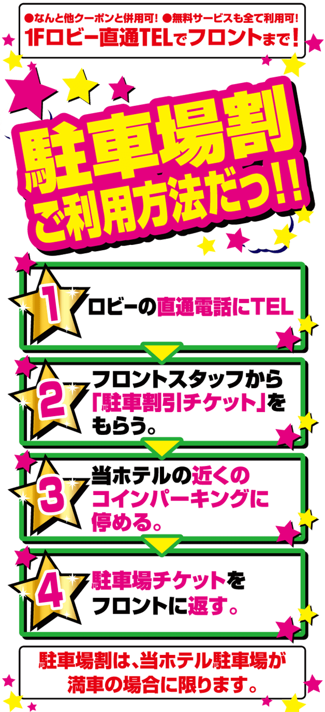 駐車場割ご利用方法